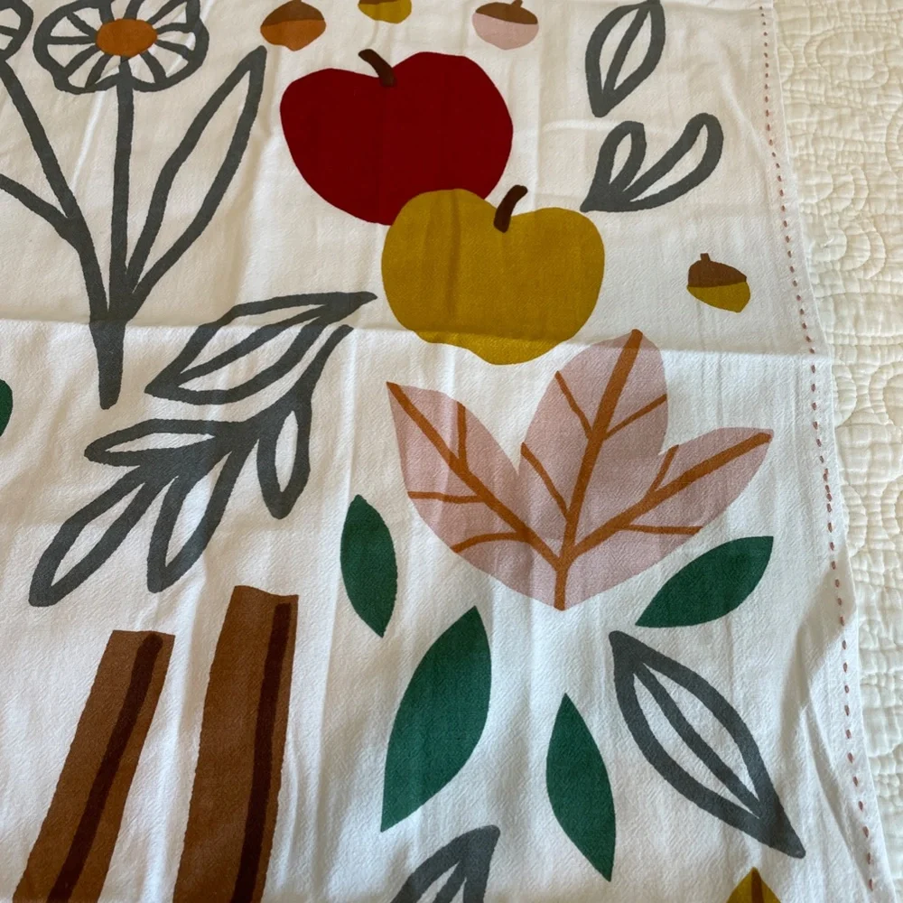 Hallmark Red Wooden Apple Spoon Rest and Tea Towel Gift Set Country Fall Harvest