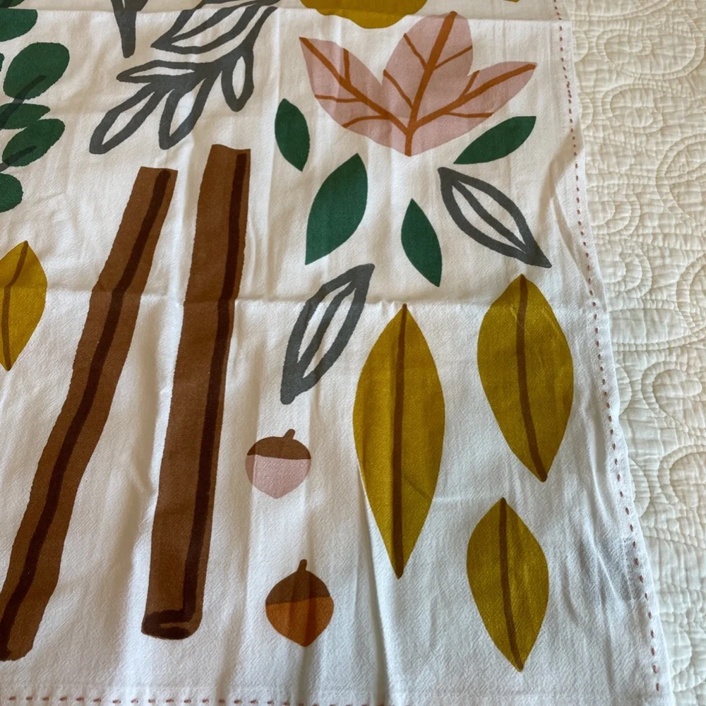 Hallmark Red Wooden Apple Spoon Rest and Tea Towel Gift Set Country Fall Harvest