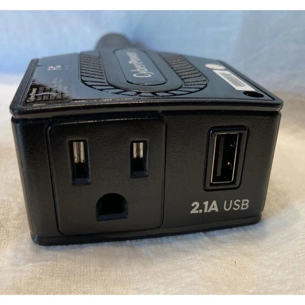 Cyber Power 120 Watt Peak 2 In 1 Mobile Power Inverter A/C USB Other Chargers To