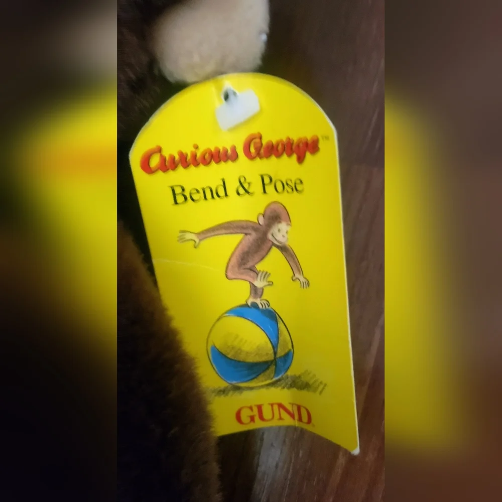 Curious George Bend and Pose by Gund Vintage y2k