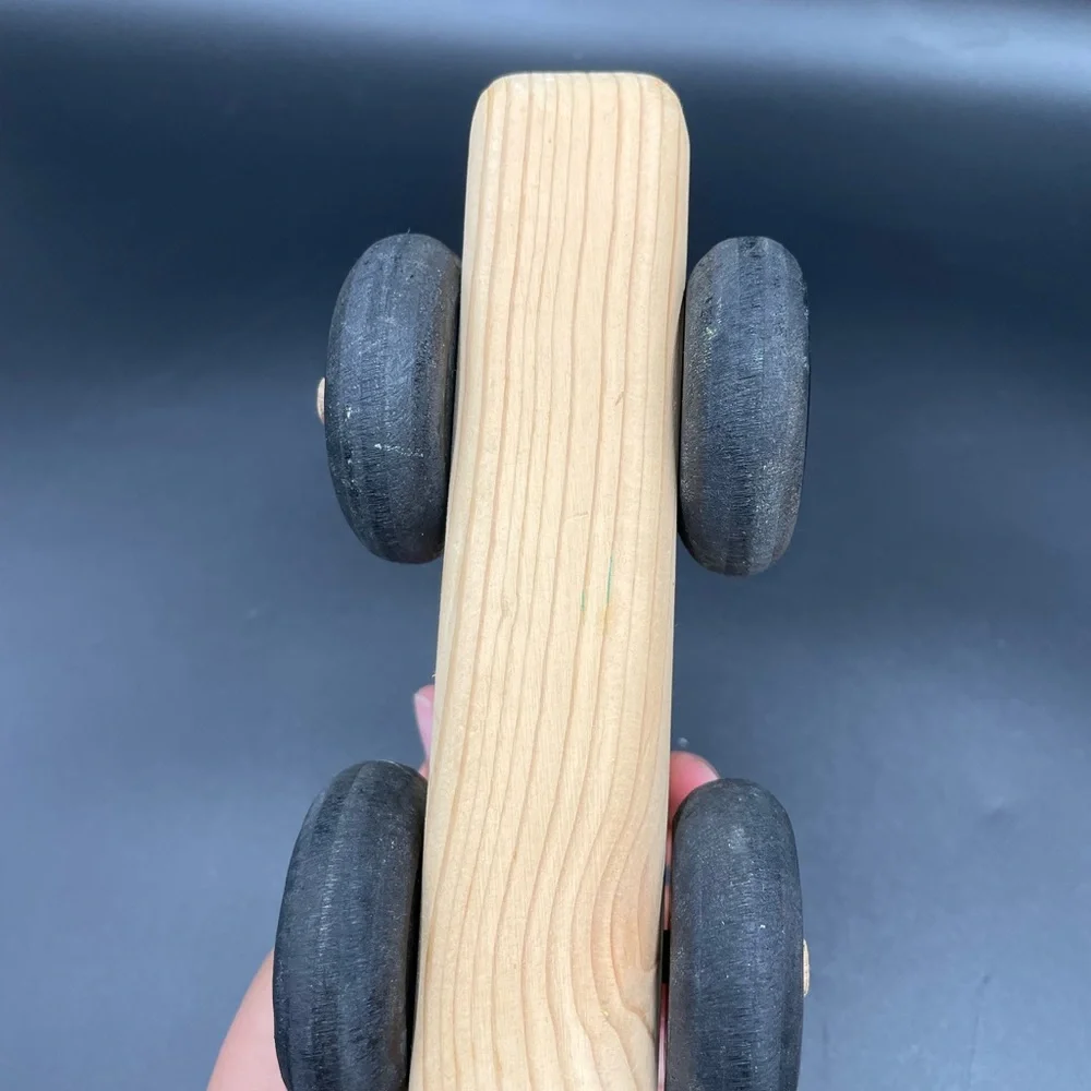 Handmade maple wood Classic wooden 3.5” x 8” Toy Bus