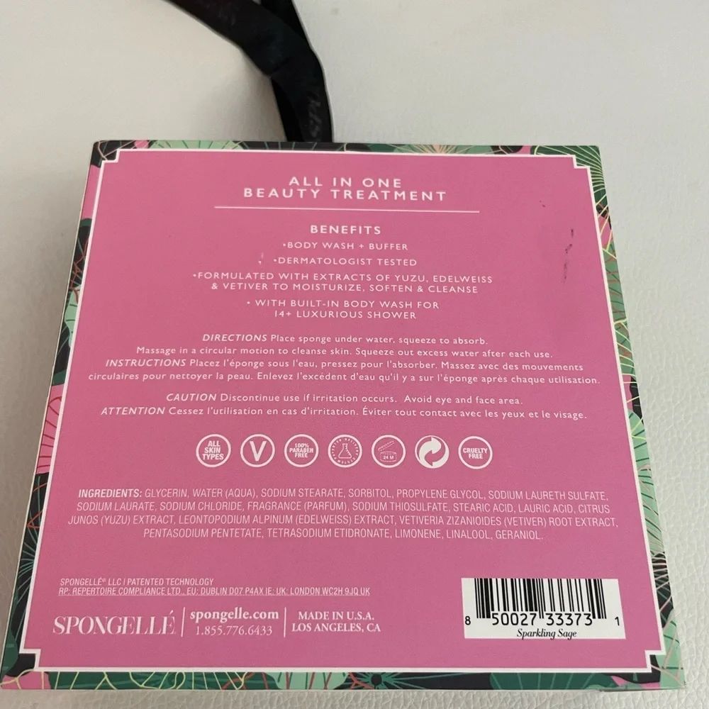 NIB Spongelle sparkling sage