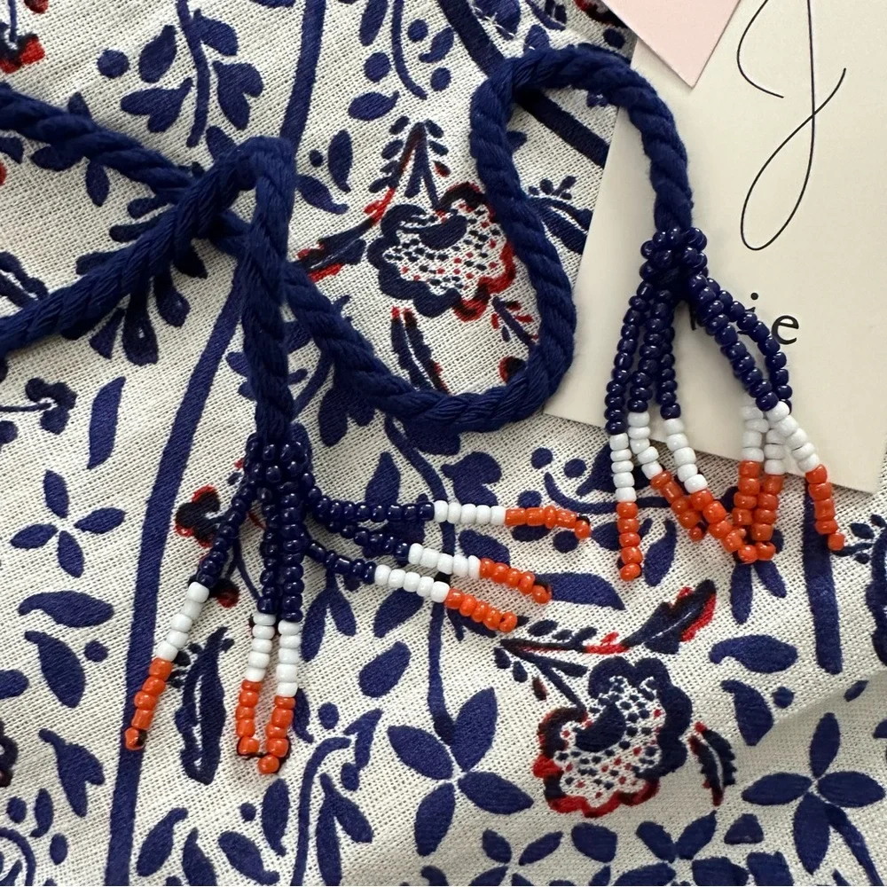 Joie boho batik print pattern linen blend shorts and top set, NWT