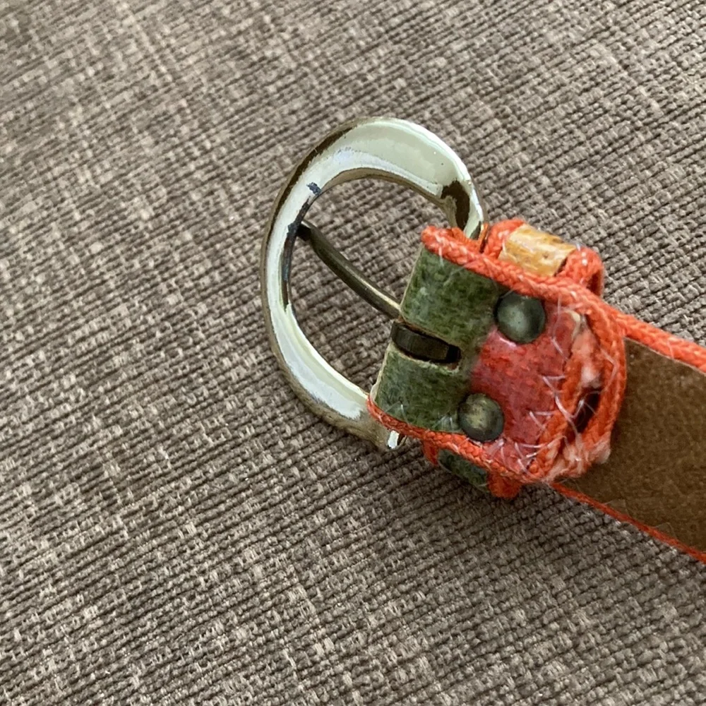 Vintage Multicolor Wet Look Belt One Size