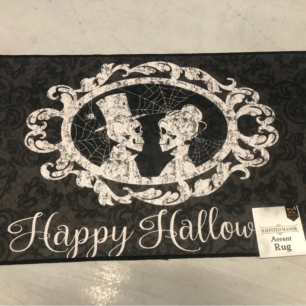Skeleton Halloween Accent Rug