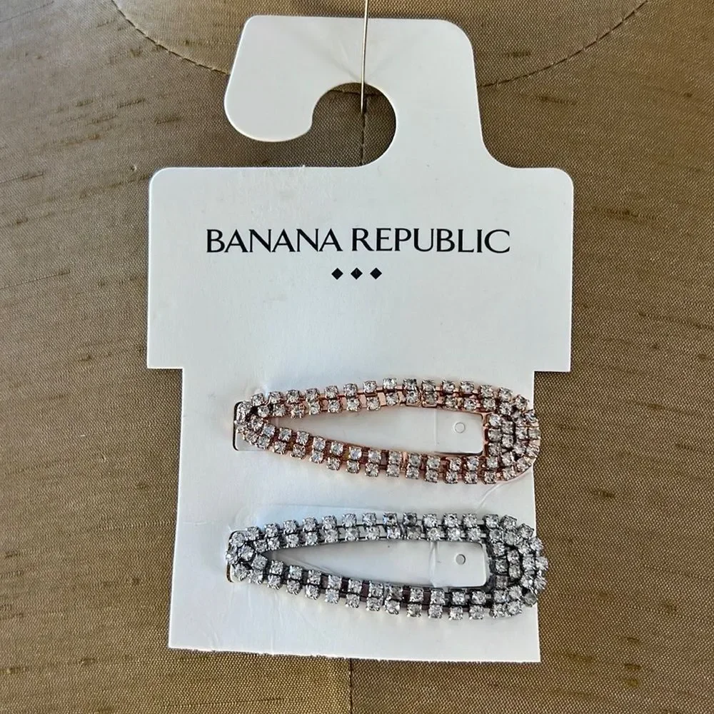 Banana Republic rhinestone hair clips