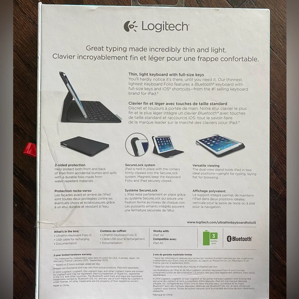 Logitech ultra thin keyboard folio