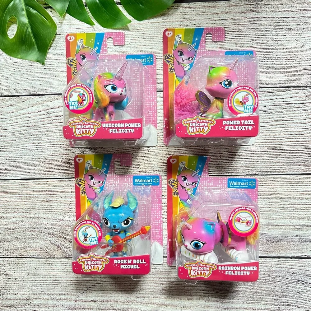 Rainbow Butterfly Unicorn Kitty Complete Set NEW
