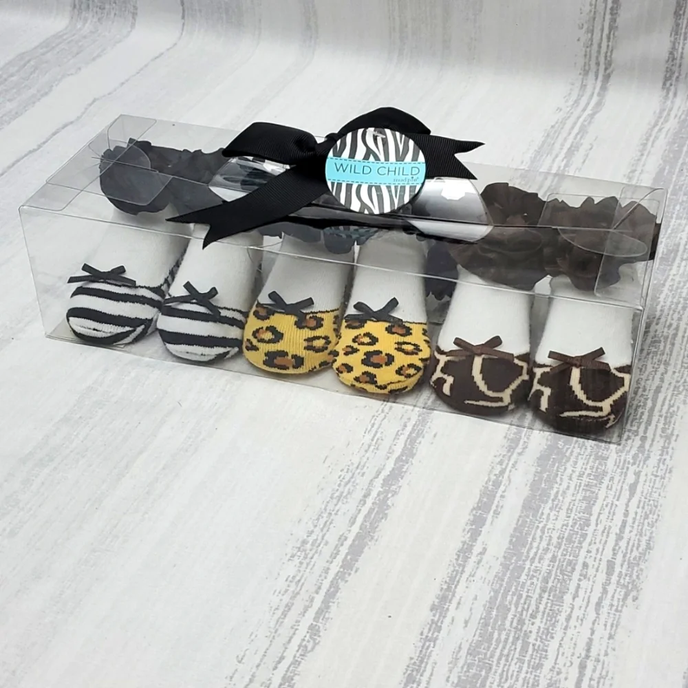 Wild Child Socks - Set of 3, Size 0-12 Months