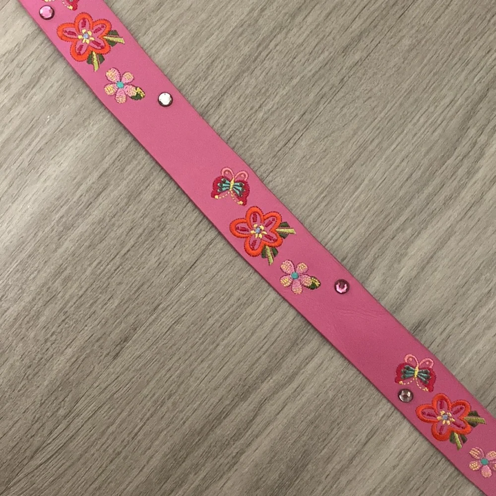 EUC Childrens Place Vintage Bedazzled Jewel Floral Butterfly Belt - Sz 4-7