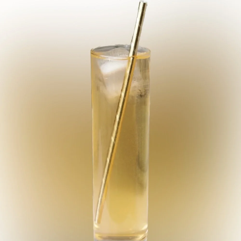 gold paper straws 144 units-NIB
