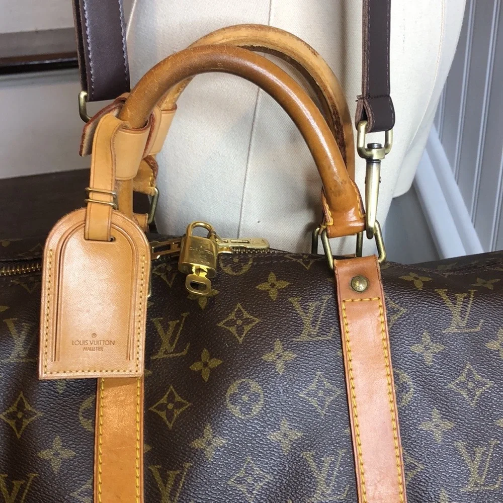 LOUIS VUITTON LV50 Keepall Monogram Canvas Tote Travel Duffle Bag LV 50 SP0992