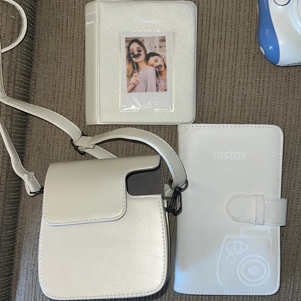 Fuji Film Instax camera with accessories