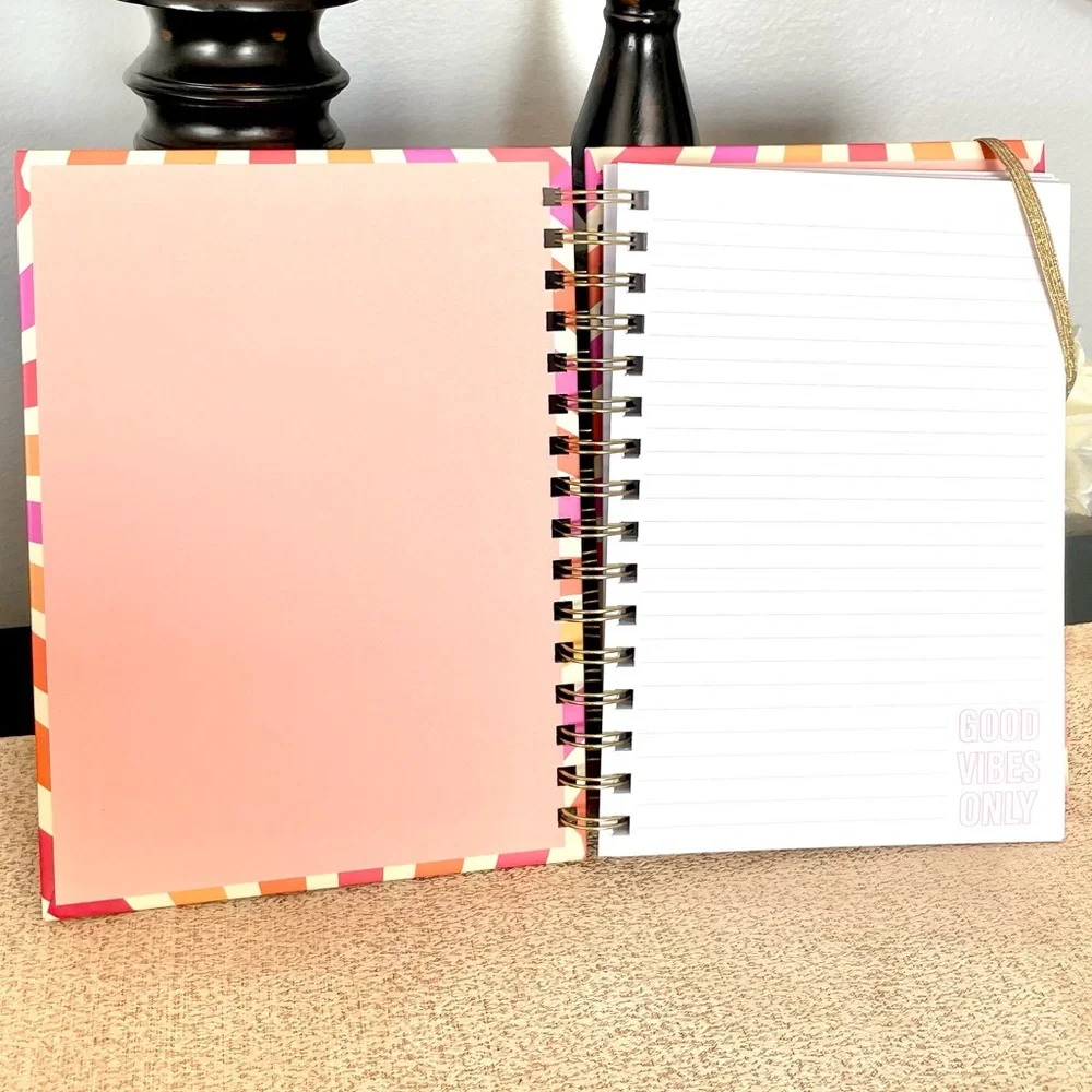 NWT GOOD VIBES ONLY Hardcover Notebook Journal/ 2 Pk Notepads Stationery Bundle