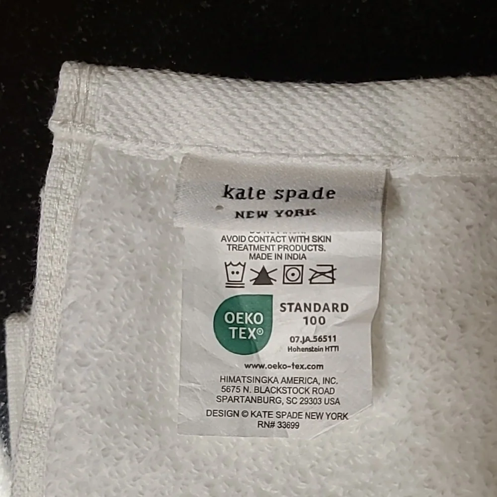 kate spade towels white