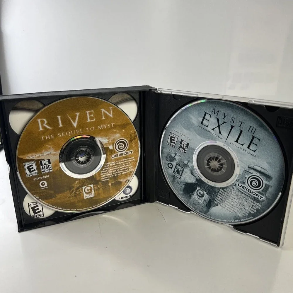 MYST 10th Anniversary DVD Edition Myst Riven Exile (Windows/Mac 2003) 3 Disc Set