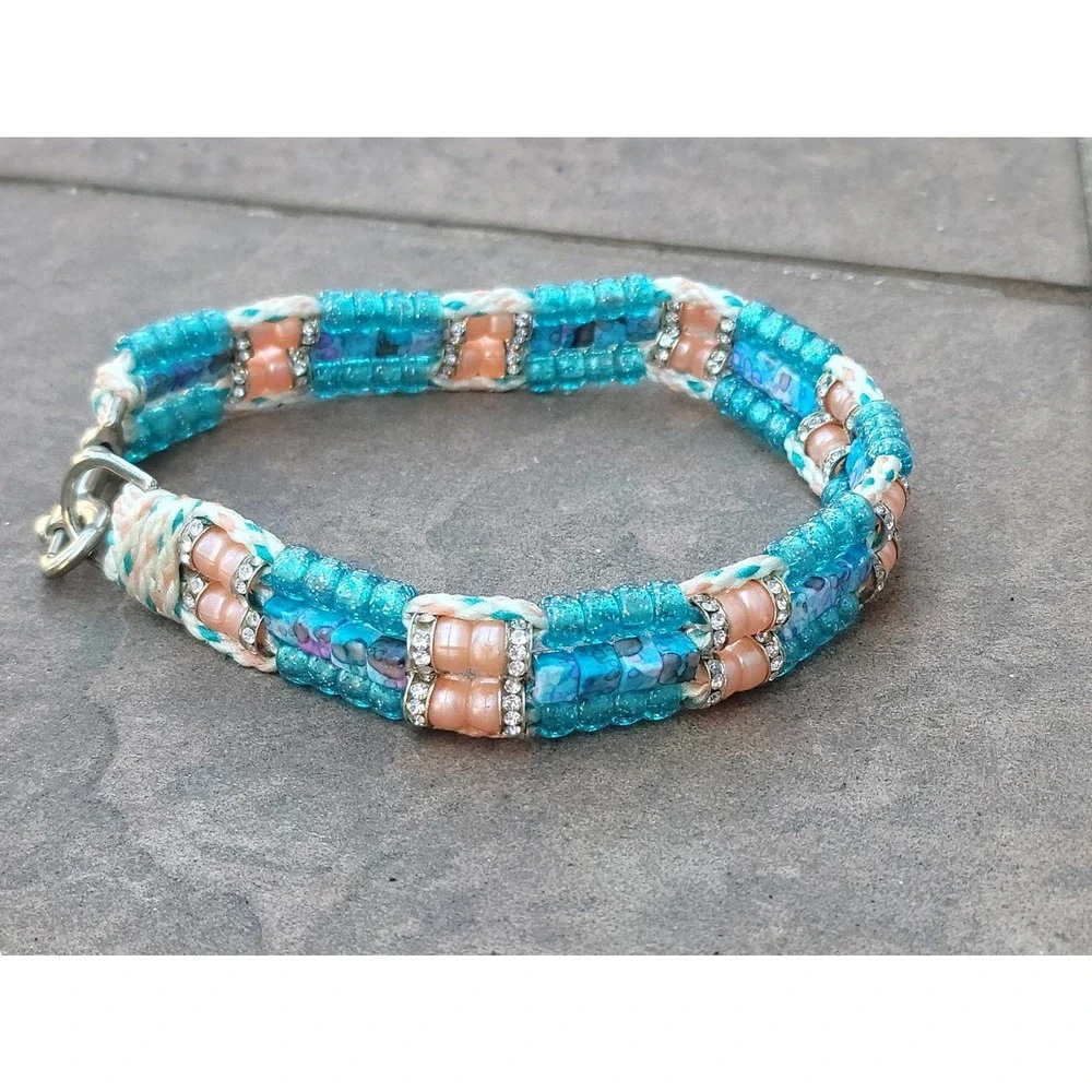 Custom Handmade Beaded Bling Dog Collar
