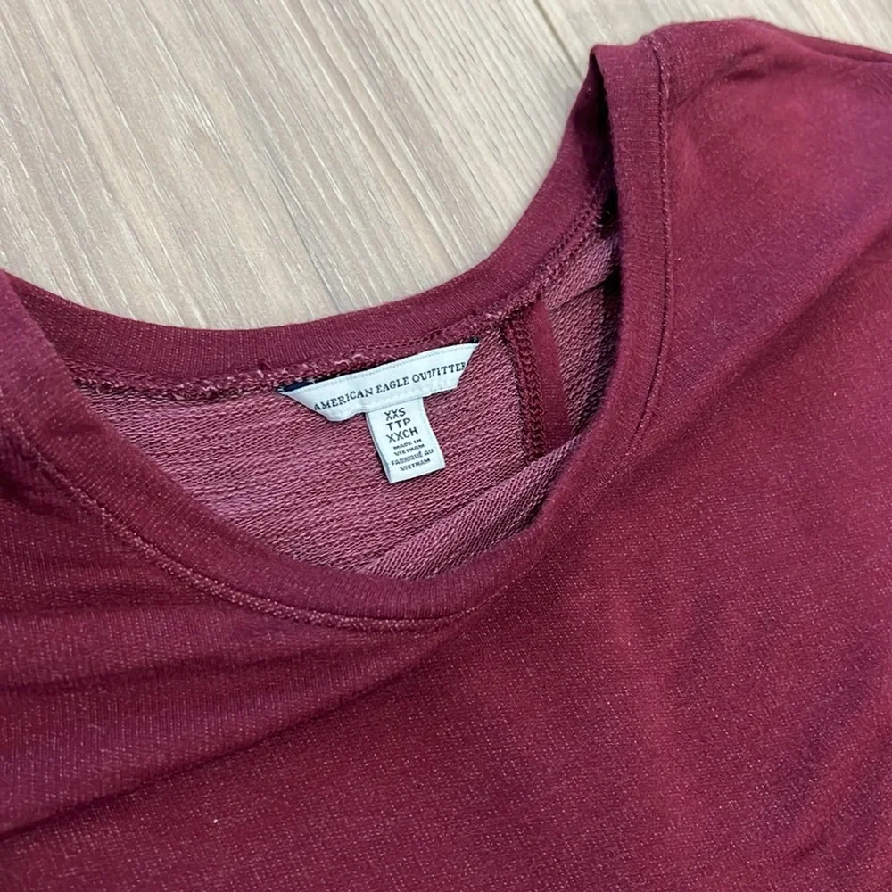 American Eagle Outfitters 3/4 Dolman Sleeve Open Slit Back Top