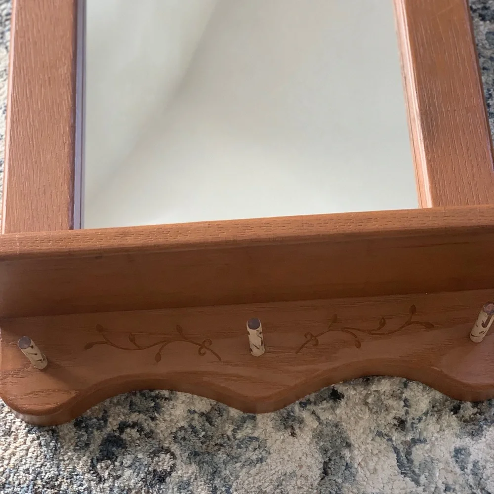 Vintage Mirror with Apple and Vine Accents