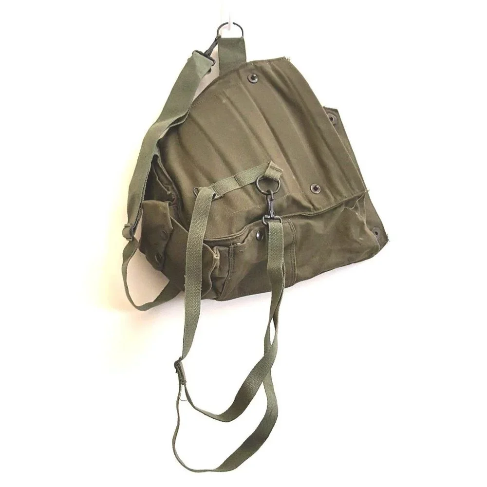 US ARMY GAS Mask Canvas Bag Chemical Biological Field M17 BAG ONLY Hipster #1