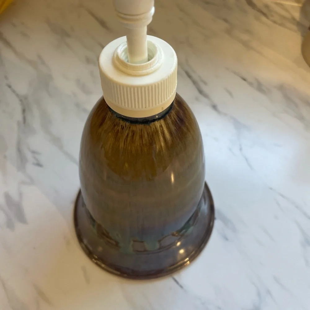 Bill Campbell pottery dispenser soap