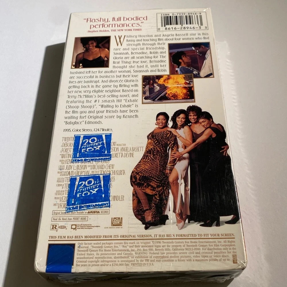 📼 VHS Factory Sealed 1996 Waiting to Exhale Movie Whitney Houston Angela Basset