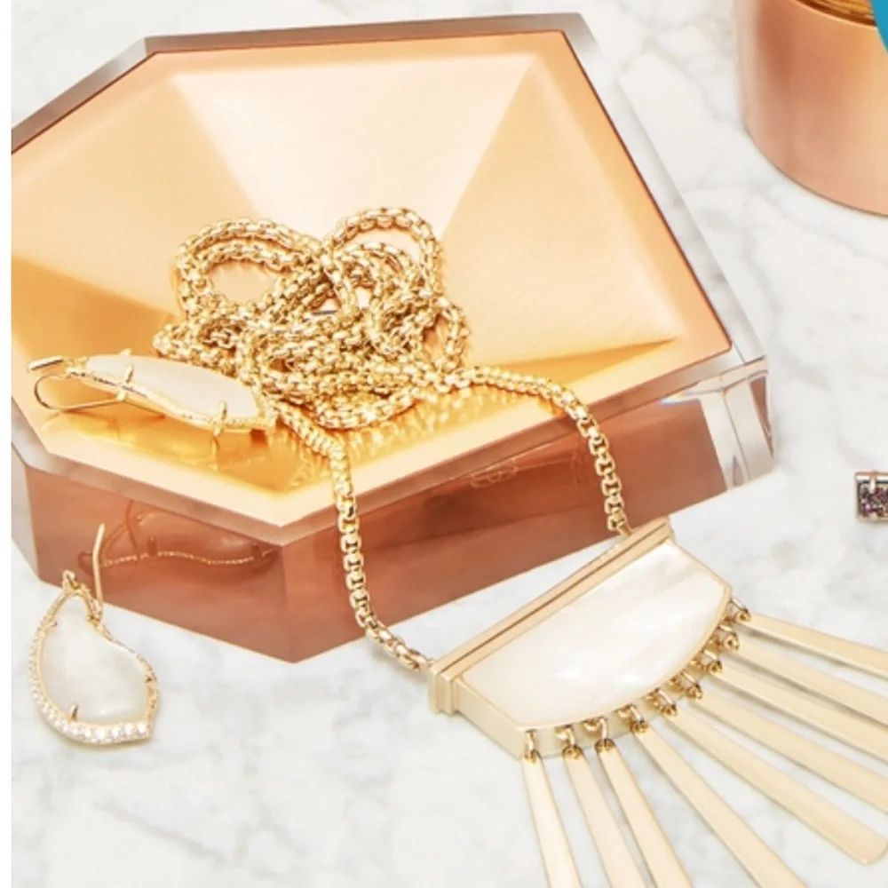 Kendra Scott 14K Rose Gold Plated Faceted RingDish