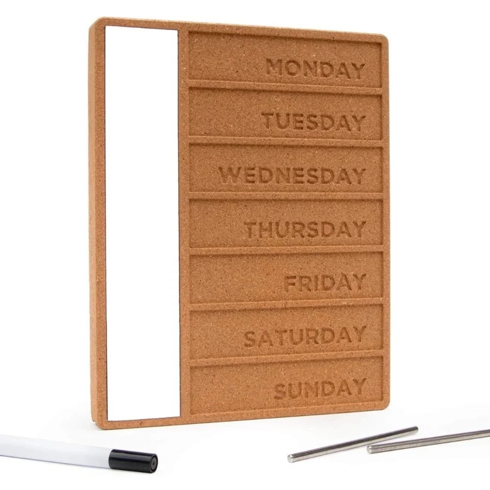 Suck UK Cork Whiteboard Weekly Weekday Planner Desk Schedule Wayfair NEW