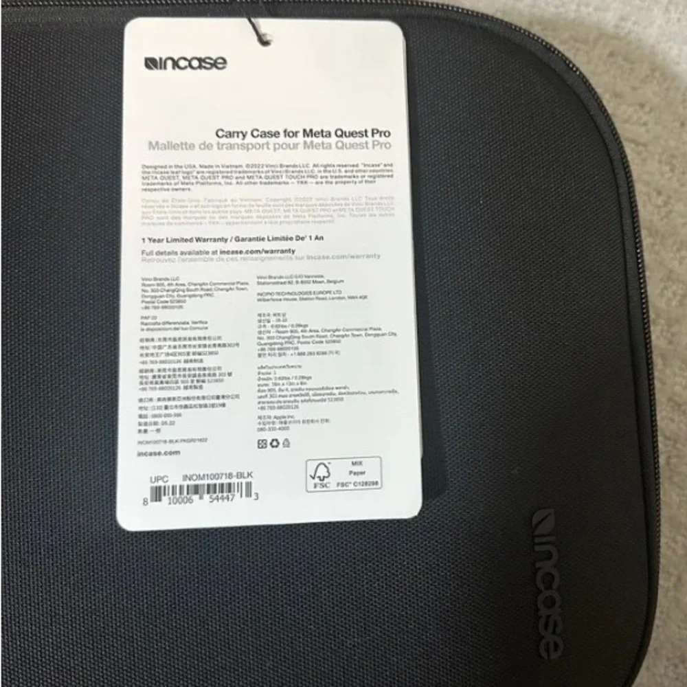 Incase Carry Case for Meta Quest Pro Black Brand New With Tags