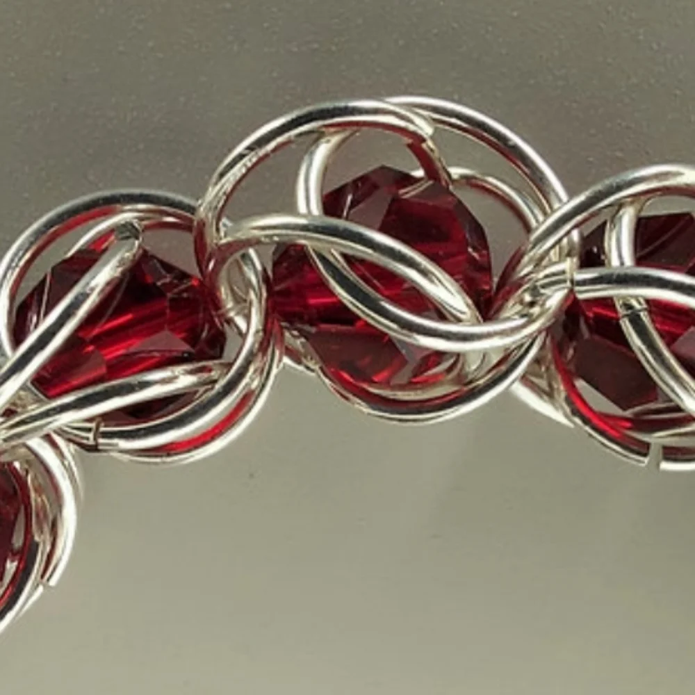 Swarovski Crystal Captured Chainmaille Bracelet