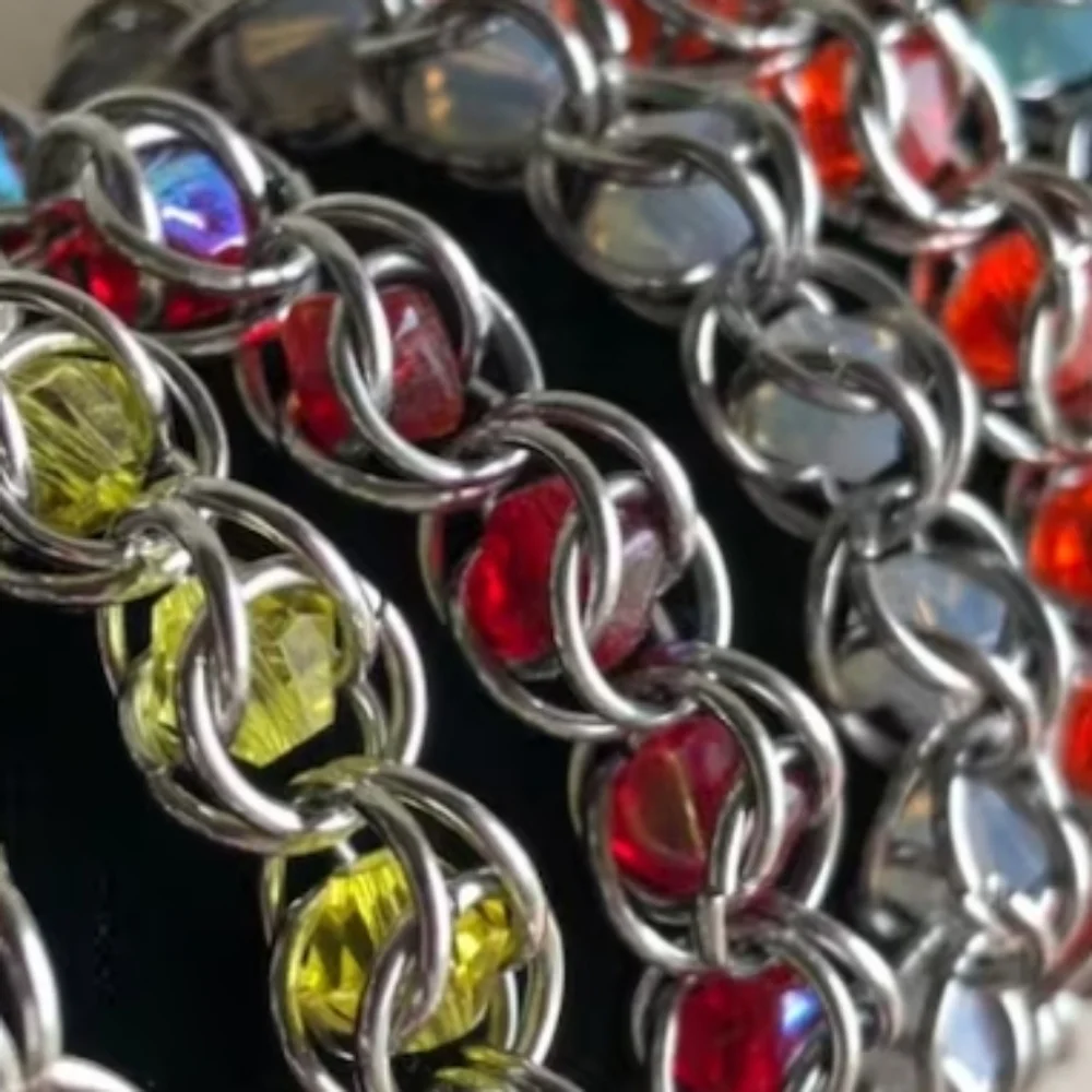 Swarovski Crystal Captured Chainmaille Bracelet