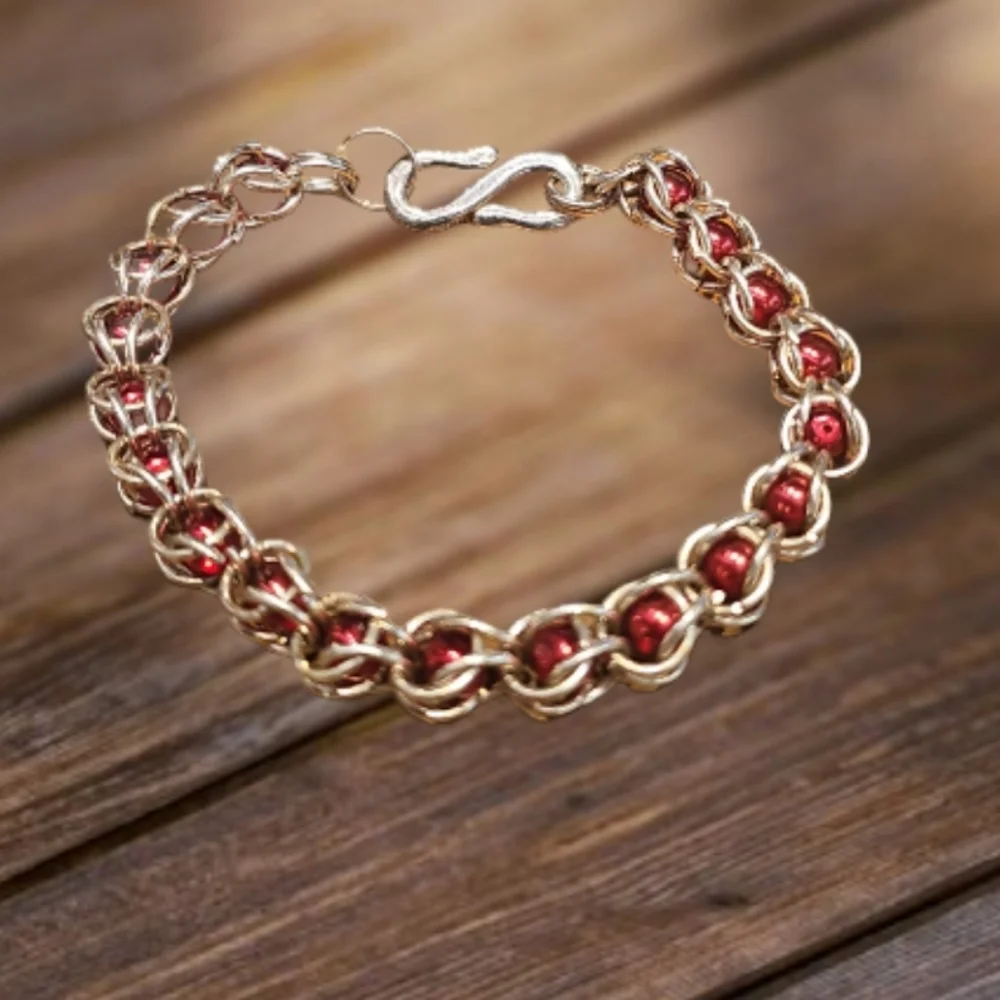 Swarovski Crystal Captured Chainmaille Bracelet