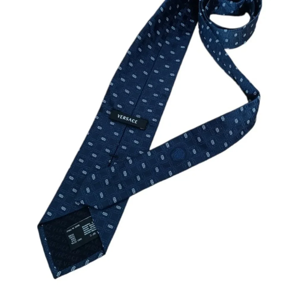 Versace “save” check ties