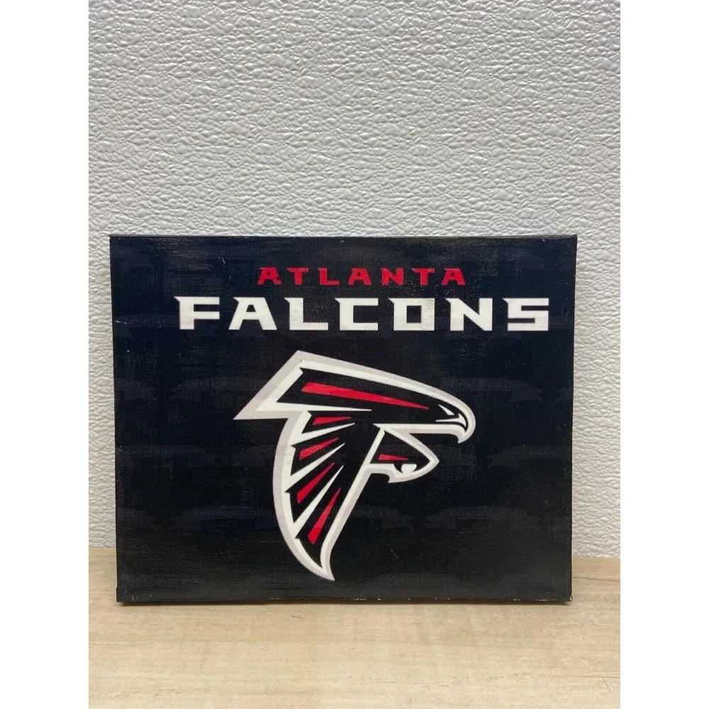 NFL Atlanta Falcons Framed Logo Sign Painting Wall Decor