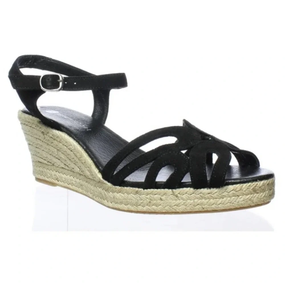 Eric Michael Marilyn Black Espadrilles Sandals 11