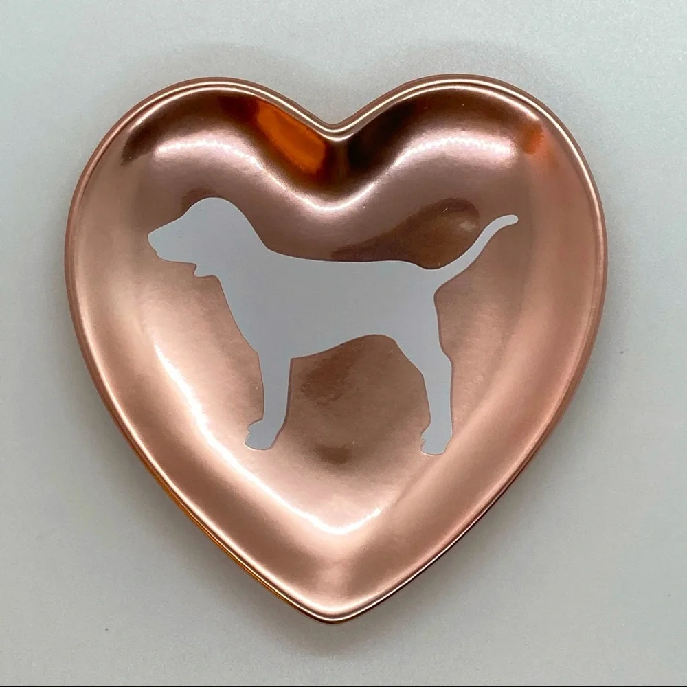 New Victoria’s Secret PINK Dog Logo Vanity Trinket Jewelry Dish Tray