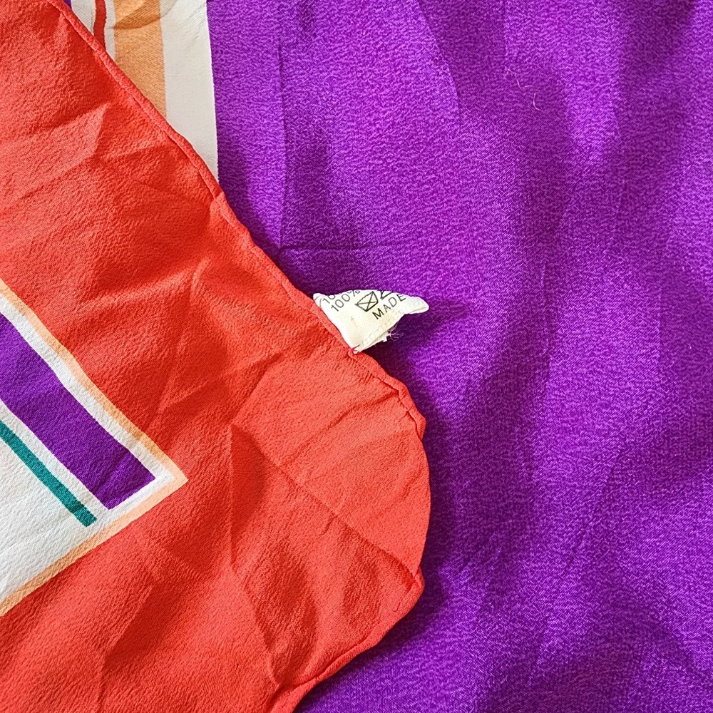 Christian Dior Striped Hand-Rolled Silk Scarf 30