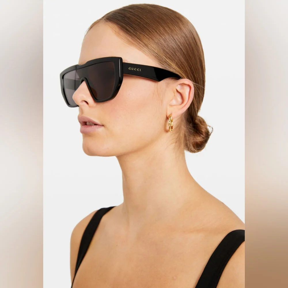💯original  Gucci Grey Shield  Sunglasses GG0997S 00