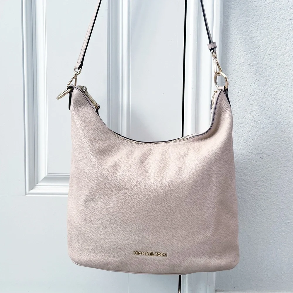 Michael Kors Lupita Hobo Bag, Blush Pink Retail $398