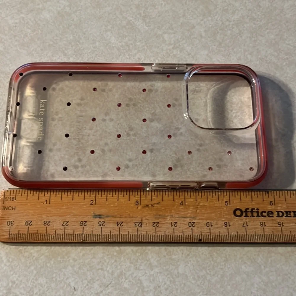 Kate Spade Hardshell iPhone Case in Ombré Pink Dot and Clear, for iPhone 13 Pro