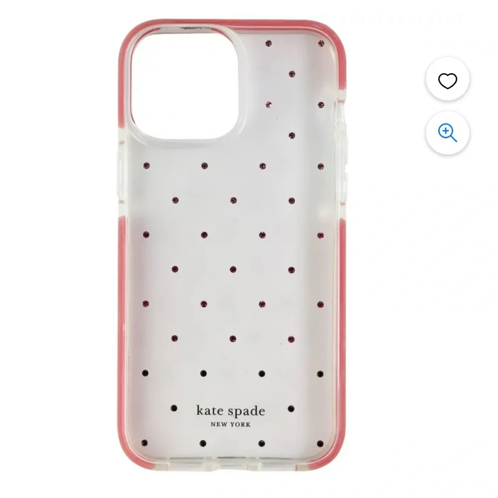 Kate Spade Hardshell iPhone Case in Ombré Pink Dot and Clear, for iPhone 13 Pro