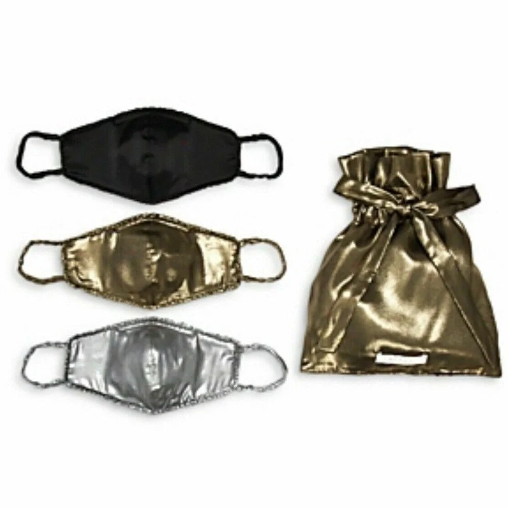 WHOLESALE LOT of 5 WAYF Mask & Carrying Bag 4-Piece Sets, Gray/Silver/Black