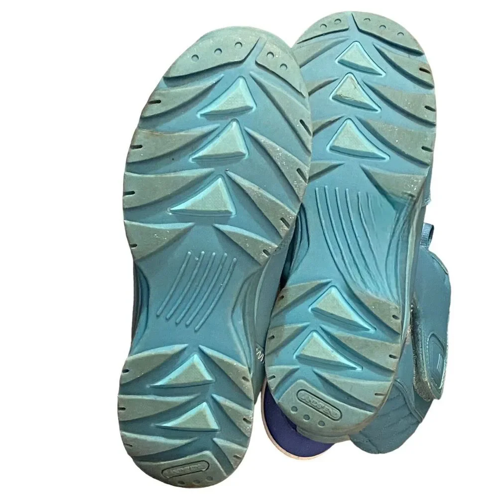 Lands' End Girls Winter Snow Boots Blue Lined Insulated Size 4