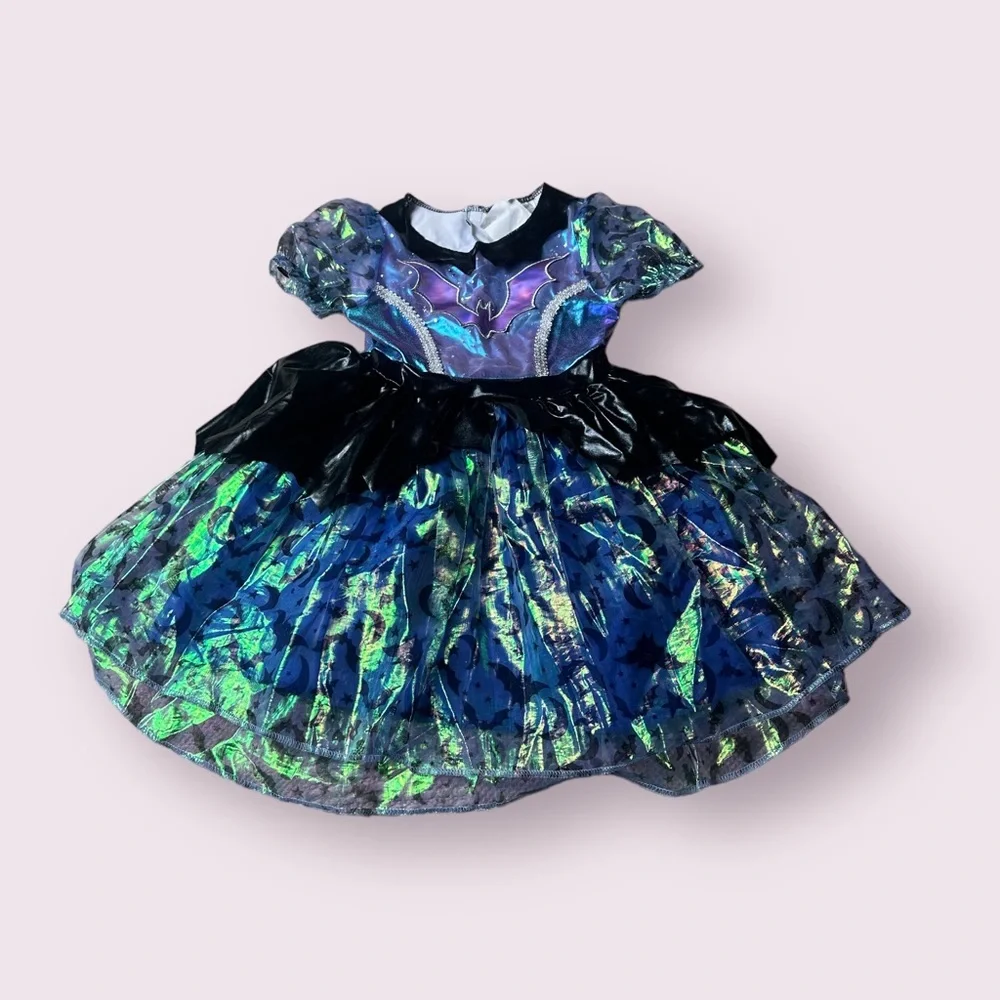 Little Girls Purple Blue Batgirl Tutu Costume Dress Up Outfit By Target Sz Small