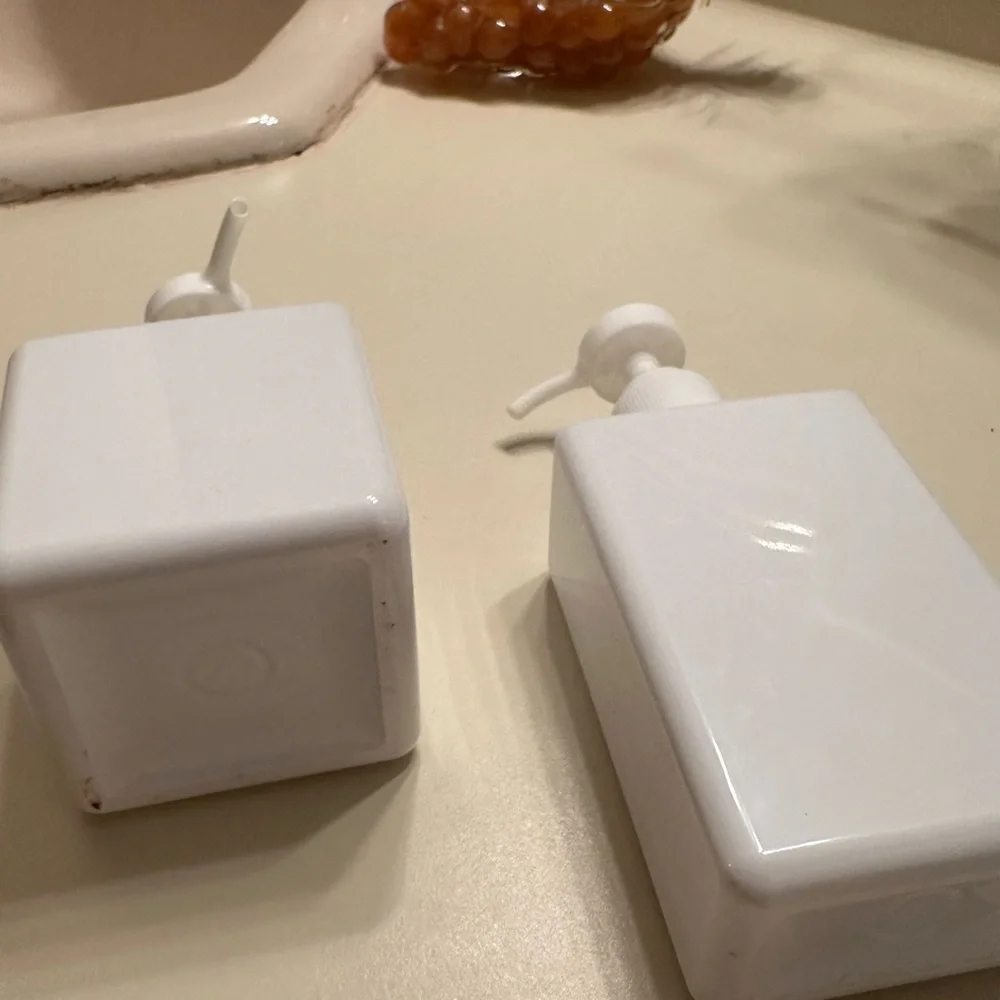 Two Different Size Plastic Soap Dispensers (not filled)