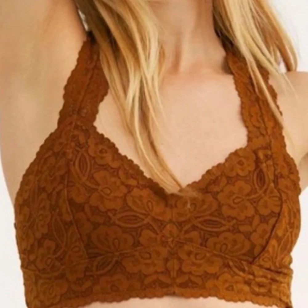 Free People Galloon Lace Racerback Bralette NWT XS
