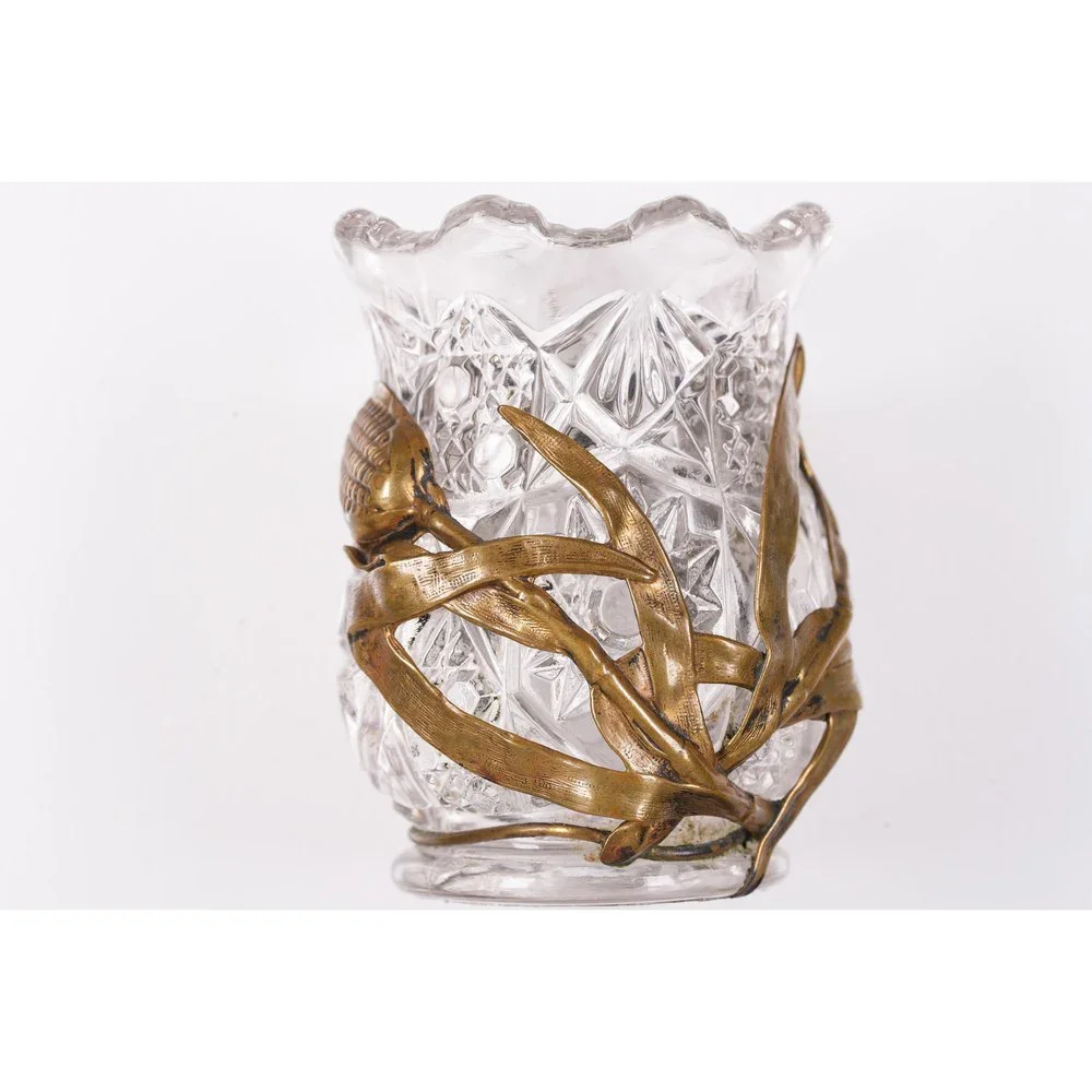 c1900 Unusual Mounted EAPG Toothpick holder