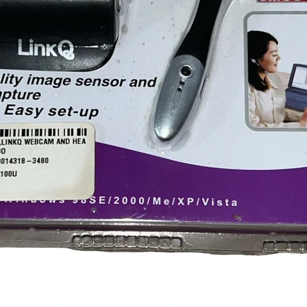 LinkQ PC Camera & Headset Supports MSN Yahoo Windows Messenger New In Box Rare