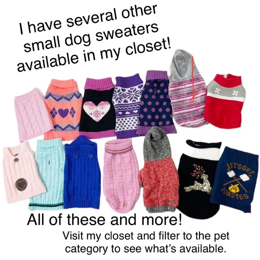 5.5x9” Small Dog Sweater Fair Isle With Buttons