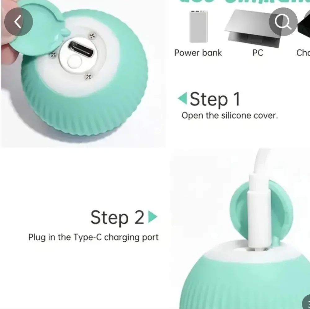 Rolling Rechargeable blinking spinning chase ball